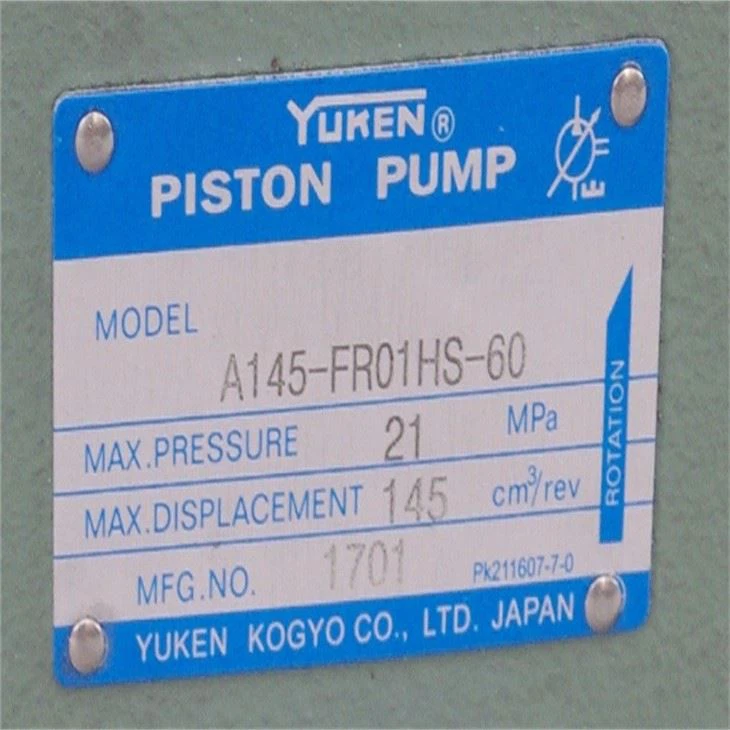 Yuken Piston Pump A145-FR01HS-60 A10 A16 A22 A37 A56 A70 A90 A145 A70-L/FR01HS-60 A37-F-R-01-H-K-31 A37-F-R-04-H-K-32
